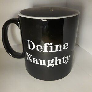 SASSY Christmas Coffee Mug DEFINE NAUGHTY MUG Coffee TEA HOLIDAY